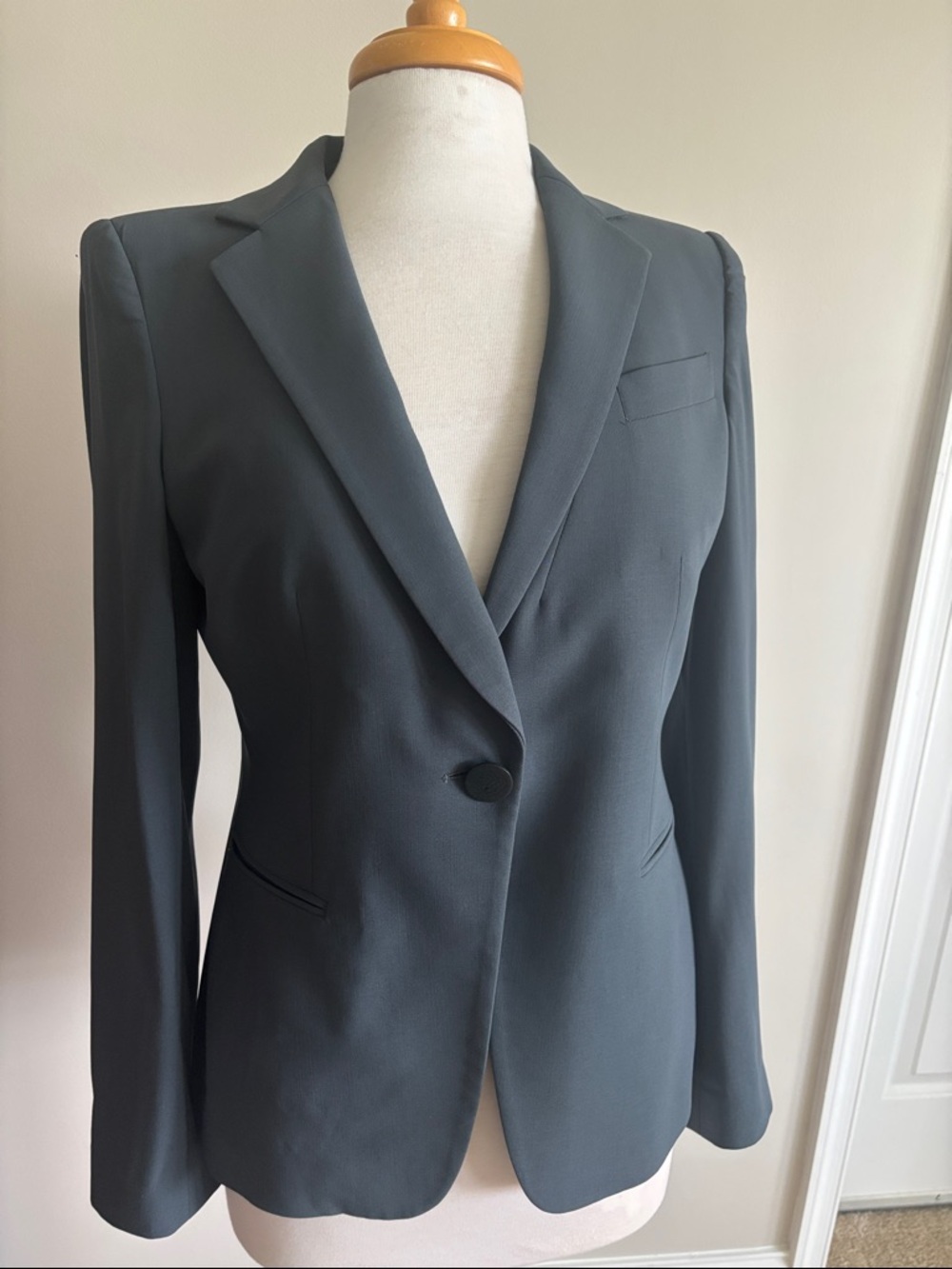 Giorgio Armani Women's Single-Button Blazer in Charcoal